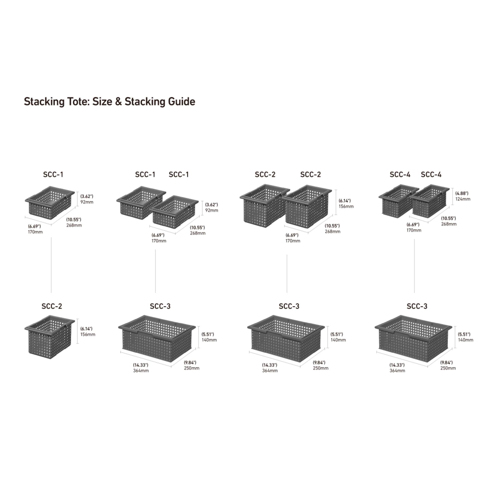 Like-it Large Gray Stacking Tote